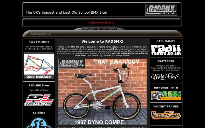 Screenshot of radbmx.co.uk