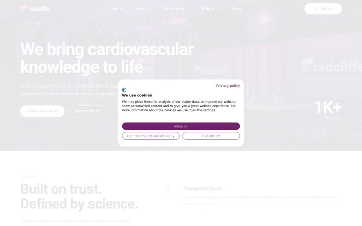 Screenshot of radcliffe-group.com