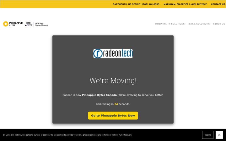 Screenshot of radeonpos.com