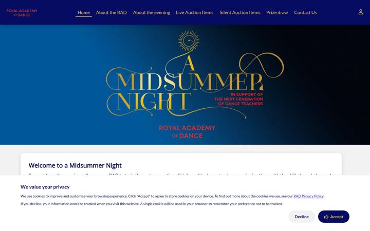 Screenshot of radfundraising.org.uk