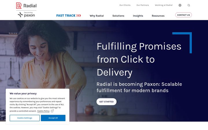 Screenshot of radial.com