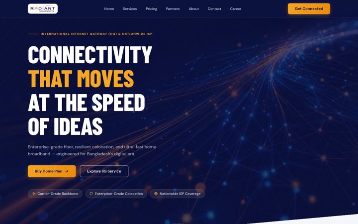 Screenshot of radiantbd.com