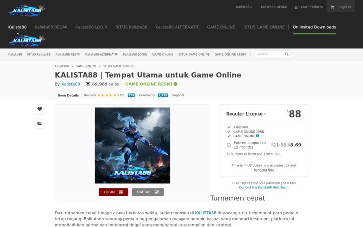 Screenshot of radiantlightgallery.com