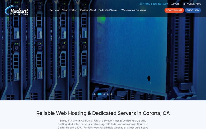 Screenshot of radiantsolutions.net