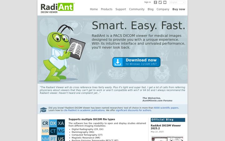 Screenshot of radiantviewer.com