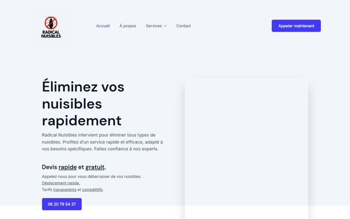 Screenshot of radical-nuisibles.com