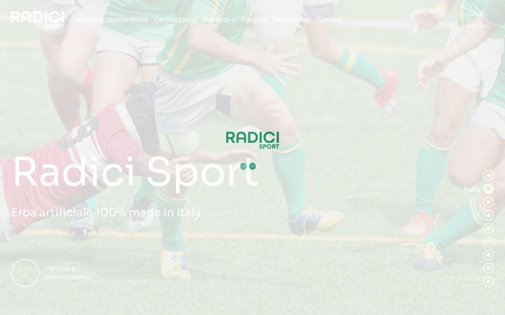 Captură de ecran a radicisport.it