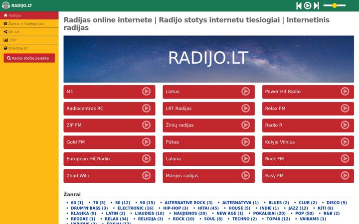 Screenshot of radijo.lt