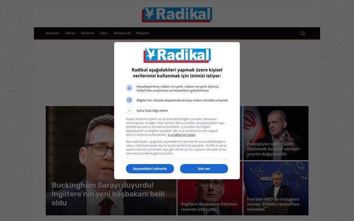 Screenshot of radikal.com.tr