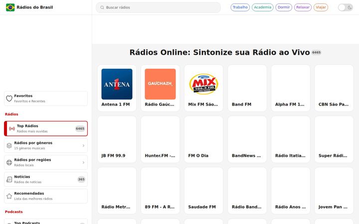 Screenshot of radio-ao-vivo.com