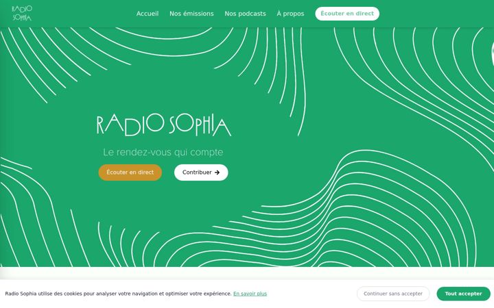 Captură de ecran a radio-sophia.fr