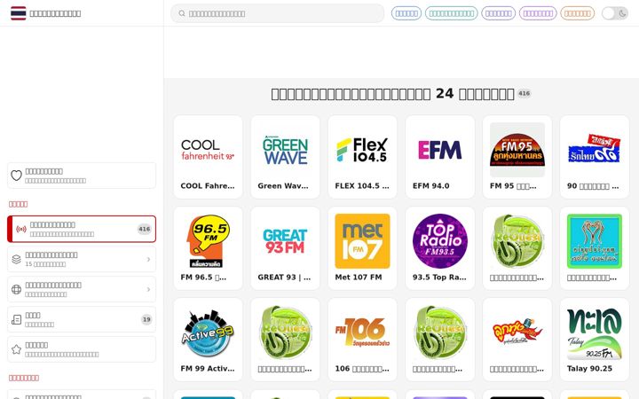 Screenshot of radio-thai.com
