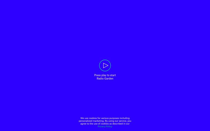 Screenshot of radio.garden