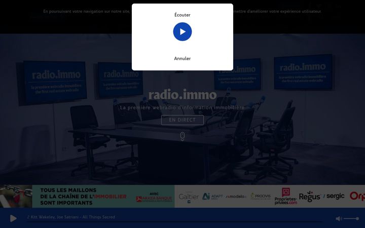 Screenshot of radio.immo