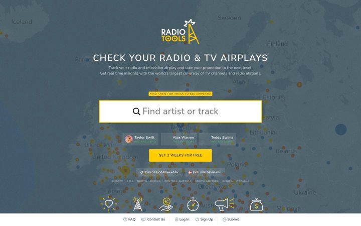 Screenshot of radio.tools