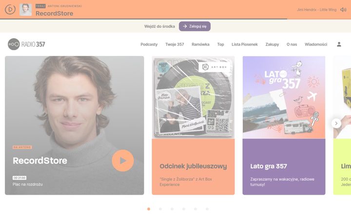 Screenshot of radio357.pl
