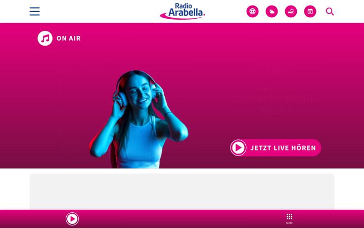 Screenshot of radioarabella.de