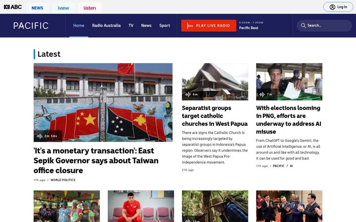 Screenshot of radioaustralia.net.au