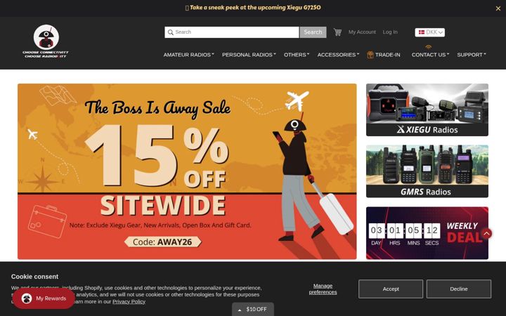 Screenshot of radioddity.com