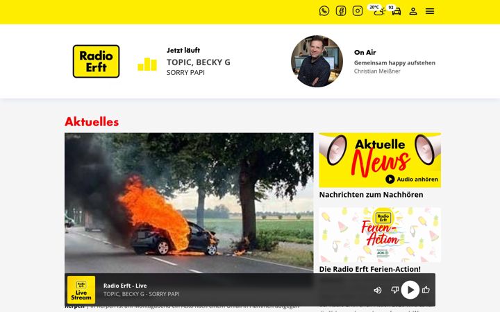 Screenshot of radioerft.de