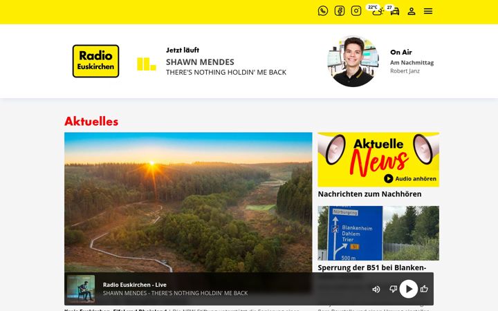 Screenshot of radioeuskirchen.de