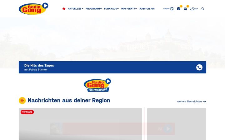 Screenshot of radiogong.com