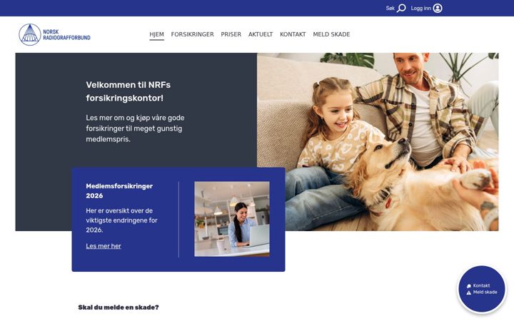 Ekraanipilt saidist radiografforsikring.no