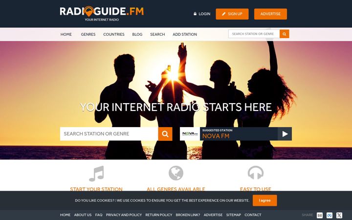 Captura de pantalla de radioguide.fm