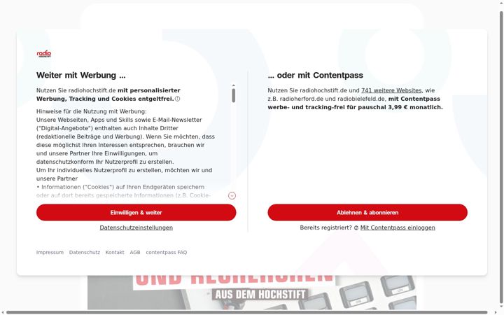 Screenshot of radiohochstift.de