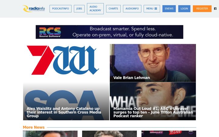 Screenshot of radioinfo.com.au
