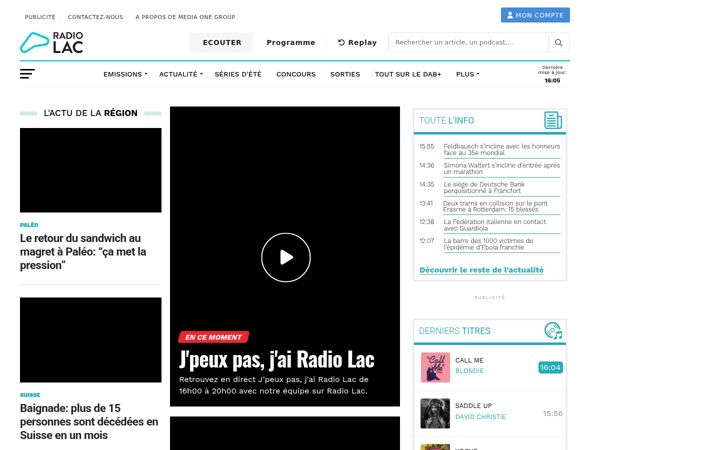 Screenshot of radiolac.ch