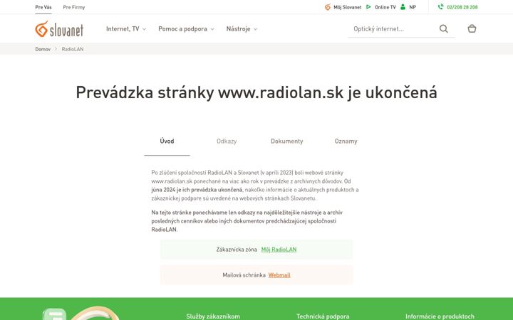 Screenshot of radiolan.sk
