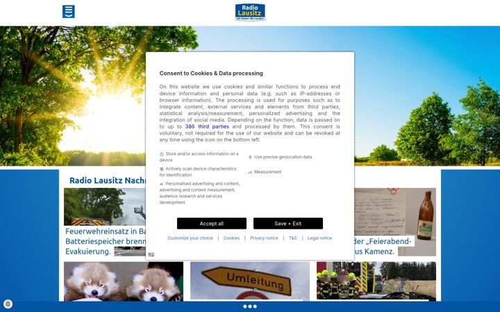 Screenshot of radiolausitz.de