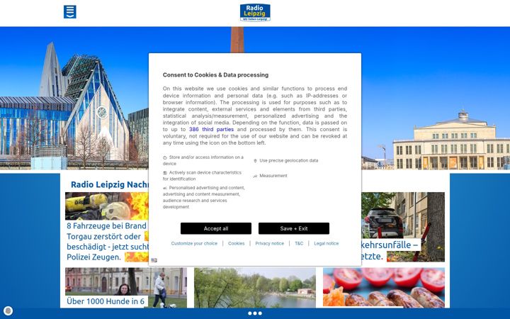 Screenshot of radioleipzig.de