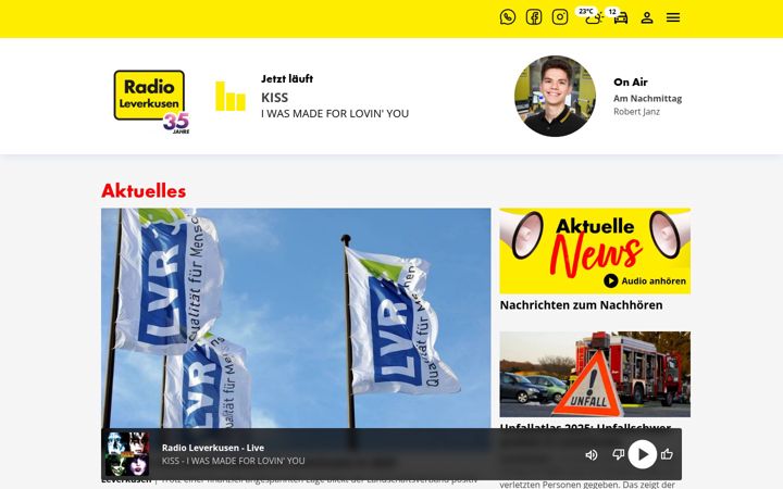 Screenshot of radioleverkusen.de