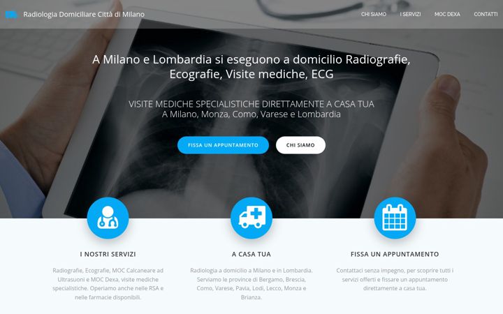 Skærmbillede af radiologiadomiciliaremilano.it