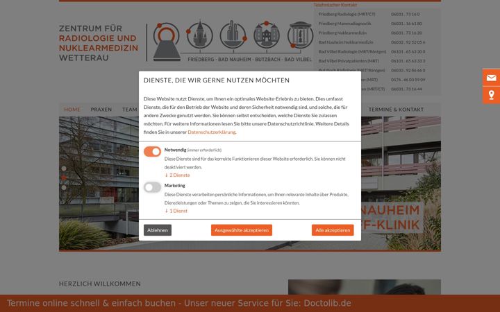 Screenshot of radiologie-wetterau.de