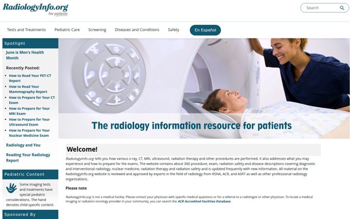 radiologyinfo.org