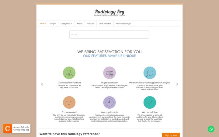 Screenshot stránky radiologykey.com