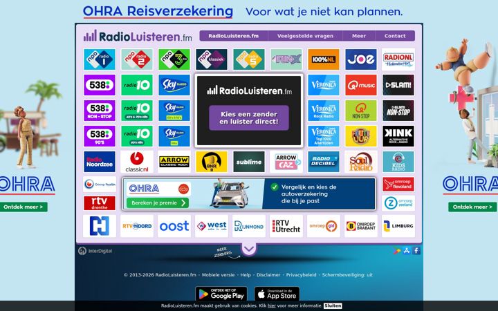 Skærmbillede af radioluisteren.fm
