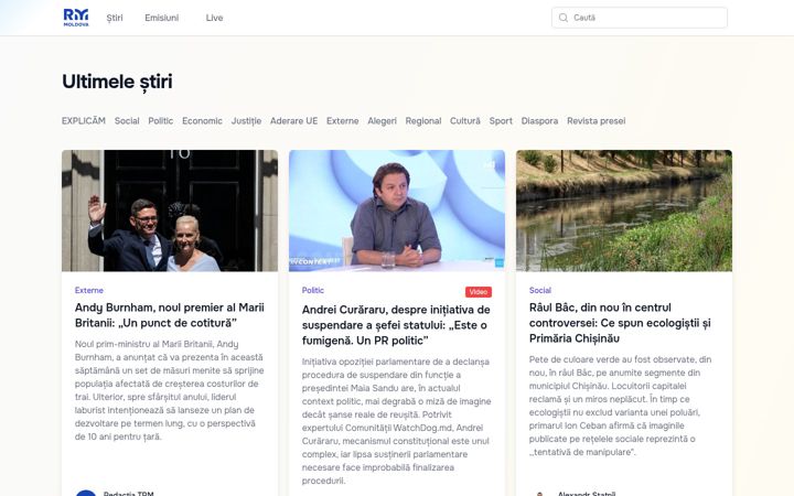 Screenshot of radiomoldova.md