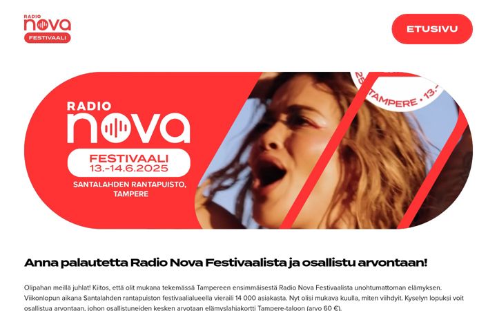 Screenshot von radionovafestival.fi