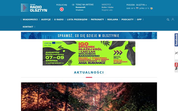 Képernyőkép: radioolsztyn.pl