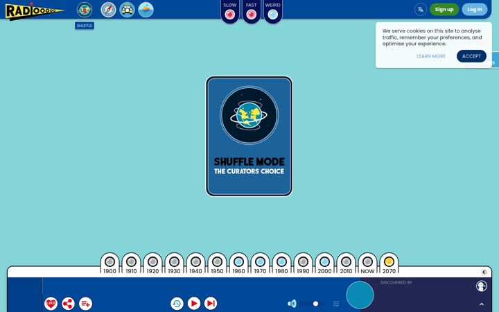 Screenshot of radiooooo.com
