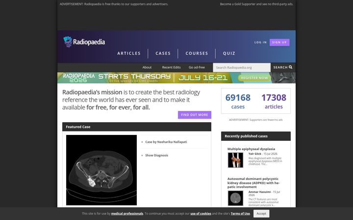 Snimka zaslona za radiopaedia.org