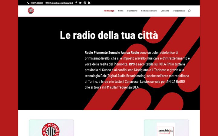Screenshot von radiopiemontesound.it