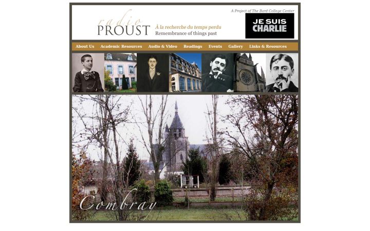 Screenshot of radioproust.bard.edu