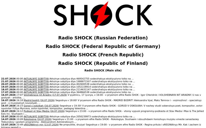 Screenshot of radioshock.eu