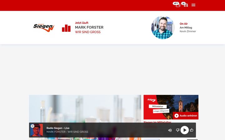 Screenshot of radiosiegen.de