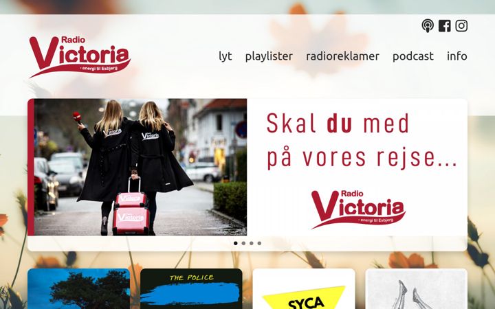 Screenshot of radiovictoria.dk